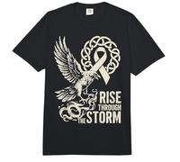 Viking Raven Cáncer de pulmón - Rise Through The Storm - Nórdico Comfort Colors Adult Heavyweight T-Shirt