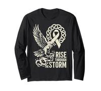 Viking Raven Cáncer de pulmón - Rise Through The Storm - Nórdico Manga Larga