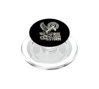 Viking Raven Cáncer de pulmón - Rise Through The Storm - Nórdico PopSockets PopGrip para MagSafe