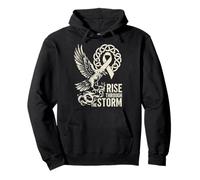 Viking Raven Cáncer de pulmón - Rise Through The Storm - Nórdico Sudadera con Capucha