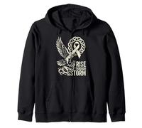 Viking Raven Cáncer de pulmón - Rise Through The Storm - Nórdico Sudadera con Capucha