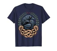 Viking Raven Huginn & Muninn nórdico Celta Retro místico Camiseta