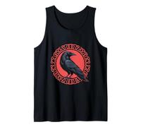 Viking Raven Odin Huginn Muninn Runic Circle Norse Mythology Camiseta sin Mangas
