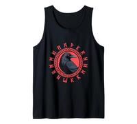 Viking Raven Odin Huginn Muninn Runic Circle Norse Mythology Camiseta sin Mangas