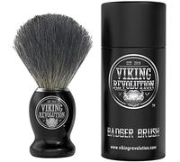 Viking Revolution Brocha Afeitar Hombre - Brocha de Afeitar para Usar con Crema de Afeitado y Jabón - La Mejor Forma de Afeitarse con Maquinilla de Afeitar de Seguridad, Doble Filo o Navaja de Afeitar