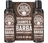 Viking Revolution Juego Champú y Acondicionador Para Barba con Aceites de Argán y Jojoba - Champú Barba de Hombre que Suaviza y Fortalece - Oud Majestuoso (2 x 150 ml)