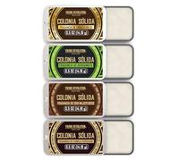 Viking Revolution Paquete de 4 colonias para hombre, perfume sólido de 0.5 onzas con vainilla especiada, tabaco dulce, majestuoso Oud, bergamota, bálsamo de cera de viaje