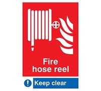 Viking signos fv349-a4p-3 m "Fire carrete de manguera, Keep Clear" signo, 3 mm plástico rígido, 200 mm H x 300 mm W
