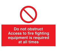 Viking signos fv364-a3l-ac "no obstruir el acceso a fire fighting equipment es necesario en todo momento" signo, 3 mm compuesto de aluminio, 400 mm H x 300 mm W