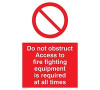 Viking signos fv364-a4p-3 m "no obstruir el acceso a fire fighting equipment es necesario en todo momento" signo, 3 mm plástico rígido, 200 mm H x 300 mm W