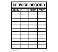 Viking signos fz390-a7p-v Fire Equip Servicio etiqueta, vinilo, 100 mm x 75 mm W