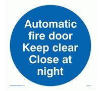 Viking signos ma217-s15 - 1 M 'automático Fire puerta Keep transparente cierre de noche "signo, 1 mm plástico semirrígido, 150 mm x 150 mm