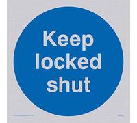 Viking signos ma220-s10-sv "Keep bloqueado cierre" signo, plata, de vinilo 100 mm x 100 mm