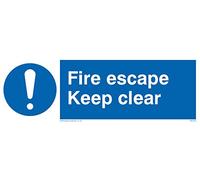 Viking signos ma226-l15-v "Fire Escape Keep Clear" signo, vinilo, 50 mm H x 150 mm W