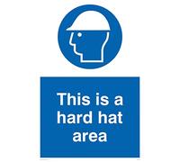 Viking signos mc523-a2p-v "este es un área de sombrero duro" signo, vinilo, 600 mm H x 400 mm W