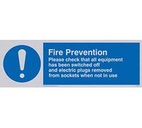 Viking signos mf312-l15-sv Medidas de prevención de incendios señal, vinilo, plata, 50 mm H x 150 mm W