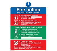 Viking signos mf326-a5p-1 m pictórica Fire Action (ascensores) señal, plástico, 1 mm semirrígido, 200 mm x 150 mm W