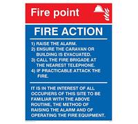 Viking signos mf330-a3p-v Fire punto & Fire acción para portátil edificios señal, vinilo, 400 mm H x 300 mm W