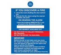 Viking signos mf331-a3p-v Fire Action If You Discover un fuego para hotel/Guest Casa Signo, vinilo, 400 mm H x 300 mm W