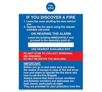Viking signos mf331-a5p-1 m Fire Action If You Discover un fuego para hotel/Guest Casa Signo, plástico, 1 mm semirrígido, 200 mm x 150 mm W