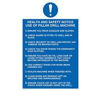 Viking signos mp304-a4p-v salud y aviso de seguridad Uso de taladro máquina Rules Sign, vinilo, 300 mm H x 300 mm W