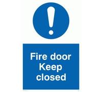 Viking signos mq231-a5p-v "Fire puerta Keep cartel de cerrado", vinilo, 200 mm x 150 mm W