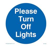 Viking signos mv1463-s85-v "por favor apagar las luces" signo, vinilo, 85 mm x 85 mm W