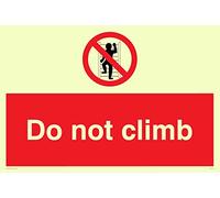 Viking signos pa1438-a6l-p signo "no Climb, plástico, semirrígido photoluminescent, 100 mm H x 150 mm W