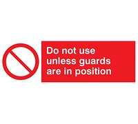 Viking signos pm37-l31 - 1 M "no utilizar a menos que guardias son en posición 'señal, 1 mm plástico semirrígido, 100 mm H x 300 mm W