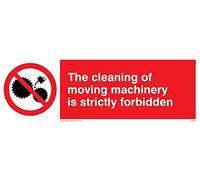Viking signos pm43-l15-v "este limpieza de movimiento maquinaria está estrictamente prohibido" signo, vinilo, 50 mm H x 150 mm W