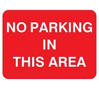 Viking signos pr590-a3l-1 m "no parking en esta zona" signo, plástico, 1 mm, semirrígido 300 mm H x 400 mm W