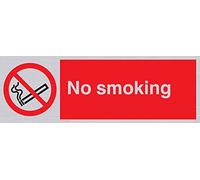 Viking signos ps1-l31-sv "no fumar signo, plata vinilo, 100 mm H x 300 mm W