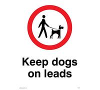 Viking signos pv1437-a5p-v "Keep perros en lleva" signo, vinilo, 200 mm x 150 mm W