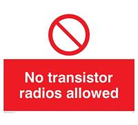 Viking signos pv51-a3l-v "no Transistor radios allowed" signo, vinilo, 300 mm H x 400 mm W
