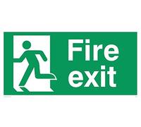 Viking signos sb433-l32 - 1 M "Fire Exit Sign, flecha izquierda no, 1 mm, de plástico semirrígido 150 mm H x 300 mm W