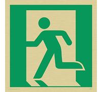 Viking signos sb447-s15-gv izquierda Running Man símbolo sólo Sign, dorado, de vinilo 150 mm x 150 mm W