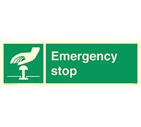 Viking signos sm410-l31-pv ", fotoluminiscente con texto Fire exit" diseño de signo de parada de emergencia, 100 mm H x 300 mm W