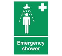 Viking signos sx468-a4p-1 m "ducha de emergencia" signo, 1 mm, de plástico semirrígido 300 mm H x 300 mm W