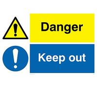 Viking signos wa493-a2l-1 m señal de "Peligro mantener fuera, 1 mm plástico semirrígido, 400 mm H x 600 mm W