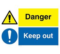 Viking signos wa493-a4l-3 m señal de "Peligro mantener fuera, 3 mm plástico rígido, 200 mm H x 300 mm W