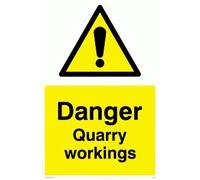 Viking signos wc487-a1p-1 m señal de "Peligro cantera funcionamiento, 1 mm plástico semirrígido, 800 mm H x 600 mm W