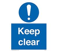 Viking Signs MC519-A5P-V Señal "Keep Clear", vinilo, 200 mm de alto x 150 mm de ancho