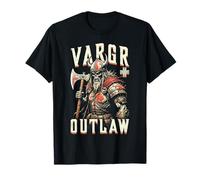 Viking Skull Vargr Outlaw Skeleton Warrior Old Norse Hacha Camiseta