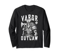 Viking Skull Vargr Outlaw Skeleton Warrior Old Norse Hacha Manga Larga