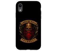 Viking Skull with Helmet and Beard - Sons of Odin - Valhalla Carcasa para iPhone XR