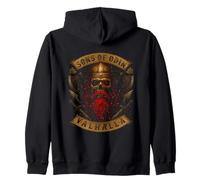 Viking Skull with Helmet and Beard - Sons of Odin - Valhalla Sudadera con Capucha