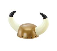 Viking Toys Casco de vikingo, con cuernos de plástico, multicolor, Talla única (Bristol Novelty BH096)
