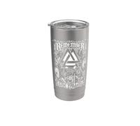 Viking Valknut recuerda a los guerreros esqueleto caídos Vaso térmico de acero inoxidable de doble pared