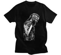 Viking Warrior Casual T Shirt Awesome King Ragnar Lothbrok T-Shirt Men Black S