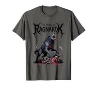 Viking Wolf Fenrir Mitología nórdica El aullido de Ragnarok Camiseta